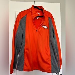 NFL Denver Broncos Orange Quarter-Zip Pullover